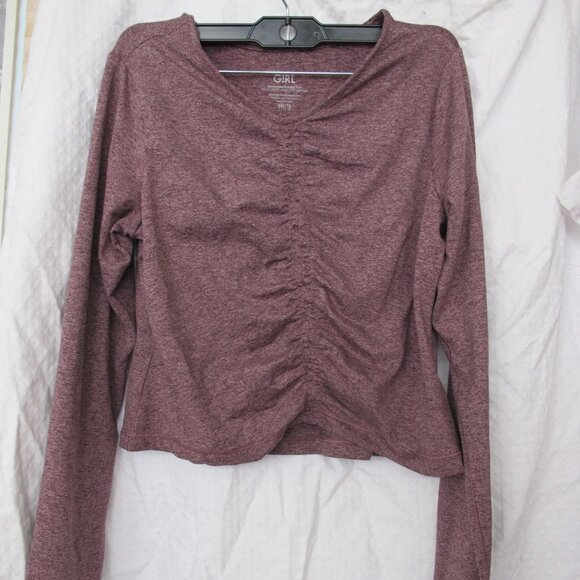 Like New - Athleta Girl Downtime Ruched Long Sleeve Top - Picture 1 of 8